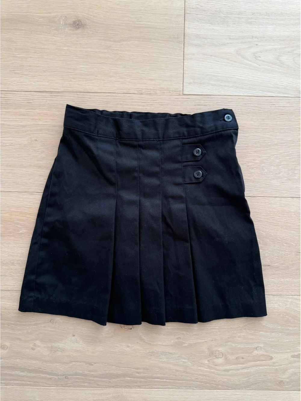 Classroom Uniform Girl Black Pleated Skirt Size 8 Cotton Blend
